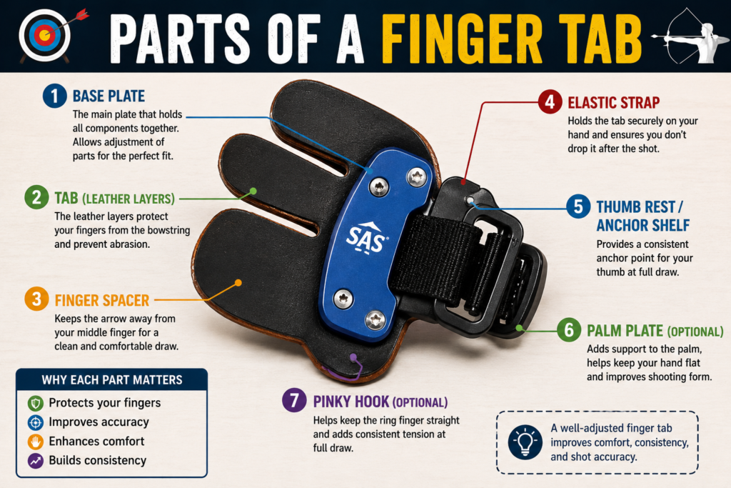 Parts of a finger Tab