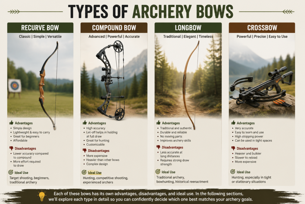 types of bows archery